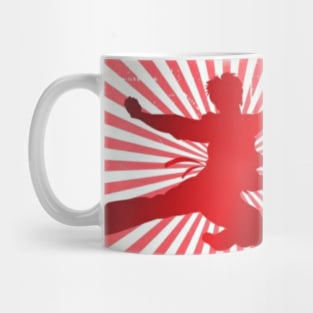 Retro karate kick Mug